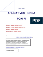 Códigos e testes do sistema PGM-FI Honda Civic 1.4, 1.5 e 1.6