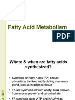Fatty Acid Metabolism Lecture For 2nd Year MBBS by DR Sadia Haroon