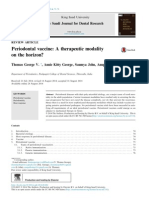 Periodontal Vaccine: A Therapeutic Modality On The Horizon?: The Saudi Journal For Dental Research