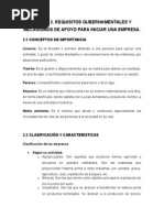 UNIDAD 2 Organismos Gubernamentales y Mecanismos de Apoyo para Iniciar Una Empresa