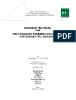 BUSINESS PROPOSAL  FOR POST-DISASTER RESTORATION SERVICES FOR RESIDENTIAL BUILDINGS