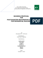 Business Proposal For Post-Disaster Restoration Services For Residential Buildings