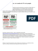 Televisi?n / Pel?culas:: Ver Canales de TV en Tu Propio Ordenador.