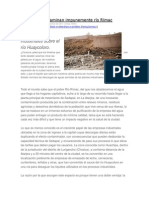 Industrias Contaminan Impunemente Río Rímac