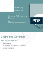 Lecture 01 - Introductory Management Statistics