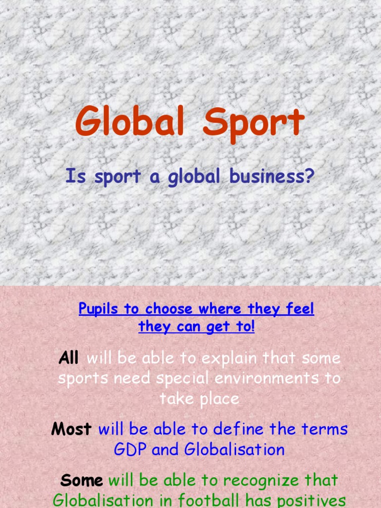 Globalization's Impact on Sports | PDF | Games & Activities | Art