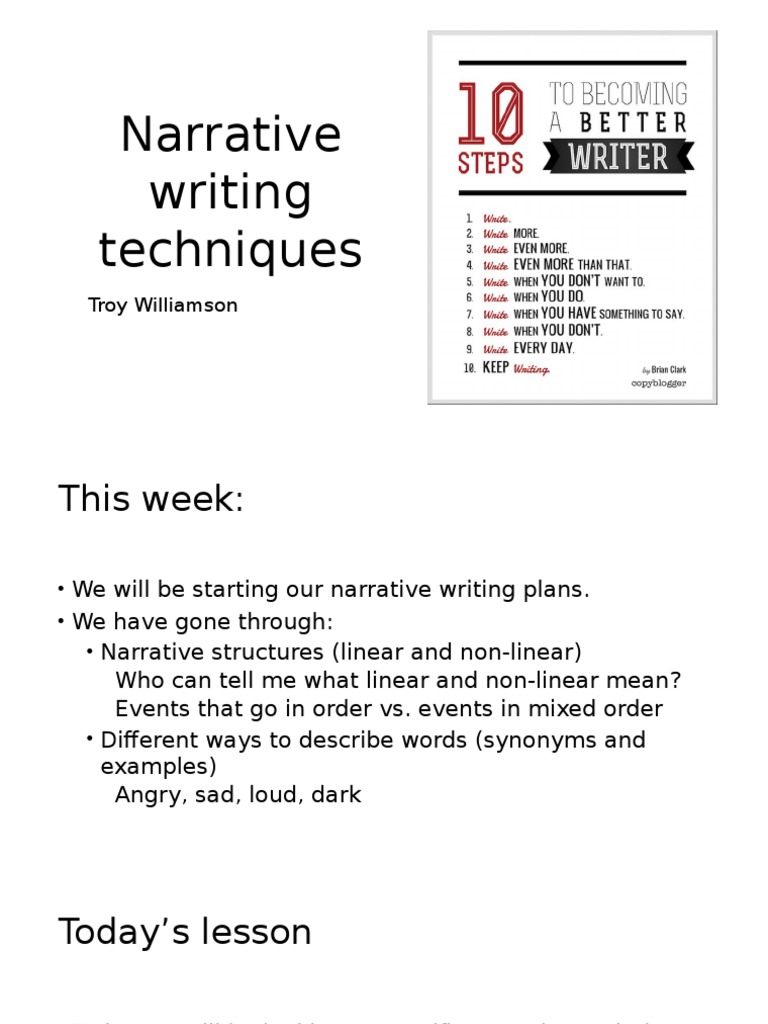 Techniques used in writing image