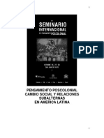 Seminario Internacional Pensamiento-Poscolonial