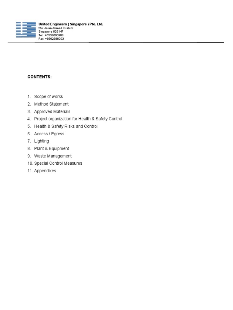 Method Statement for Electrical Works | PDF | Engineering ...