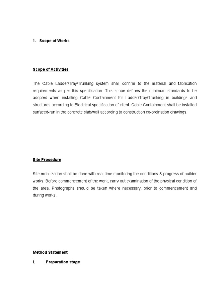 Cable Containment Installation Guide | PDF | Personal Protective ...