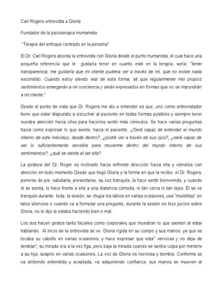 Carl Rogers Entrevista A Gloria PDF