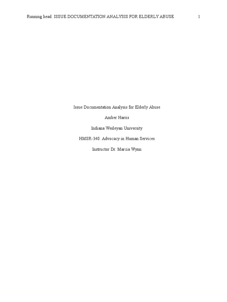 Elderly Abuse Documentation Analysis | PDF | Nursing Home Care | Child ...