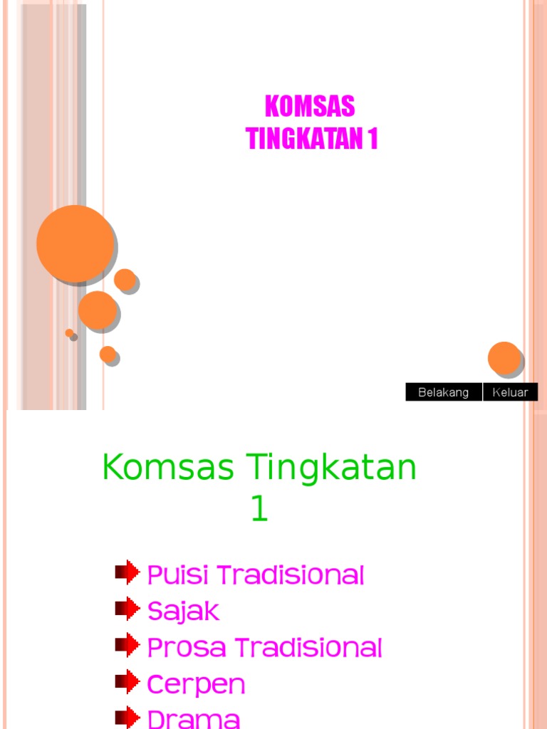 Gratis Download Gambar Komsas Tingkatan 1 Pptx Terkeren oleh Cikimm