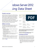 WS2012 Licensing-Pricing Datasheet