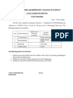 Subbalakshmi Lakshmipathy College of Science: Class Committee Meeting II B.SC Networking