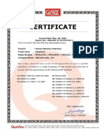 CE Certificate MT612TV2 MT8121T