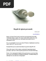 Reguli de Igiena Personala