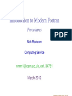 Introduction To Modern Fortran: Procedures