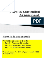 Physics LDR Controlled Assessment
