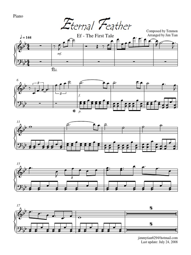 Eternal Feather - (Piano) | PDF | Entertainment | Performing Arts