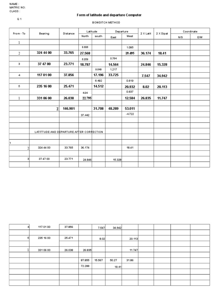 Surveying Calculations Guide | PDF | Teaching Methods & Materials ...