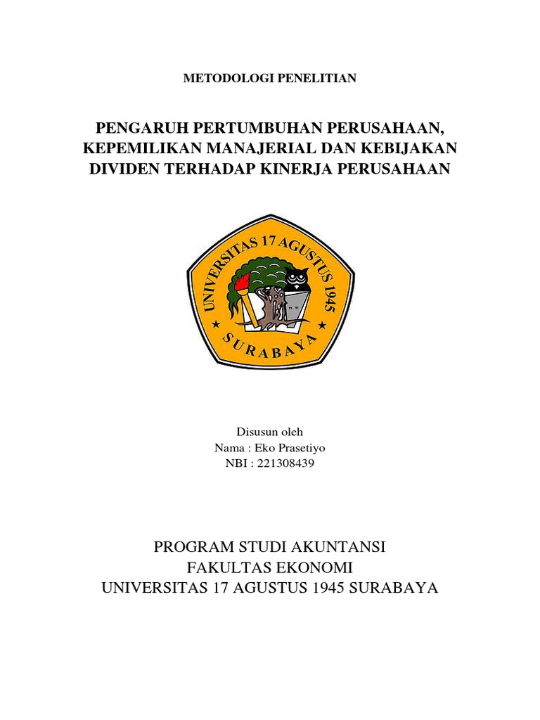 Contoh Proposal Skripsi Akuntansi Pdf