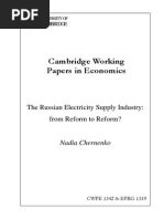 Chernenko, Nadia. The Russian Electricity Supply Industry. From Reform to Reform_October 2013