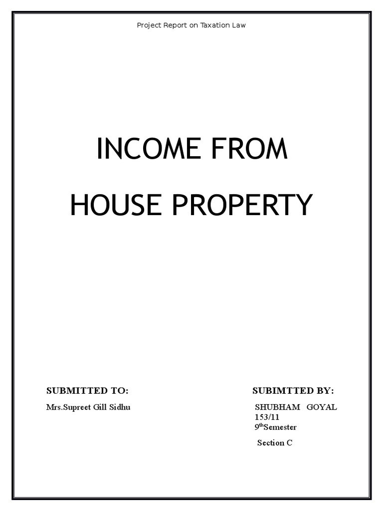 Tax Project | PDF | Income Tax In India | Taxation In The United States