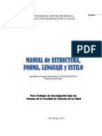 Manual de Estructura, Forma, Lenguaje y Estilo 2014