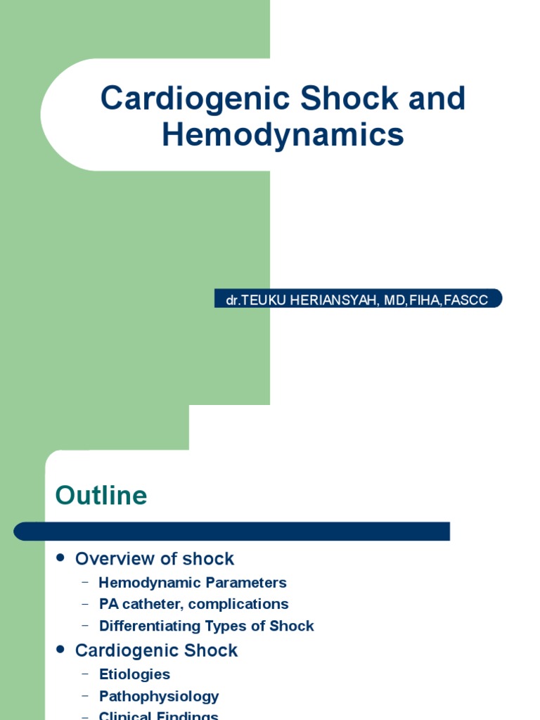 Cardiogenic Shock | PDF | Shock (Circulatory) | Blood Pressure