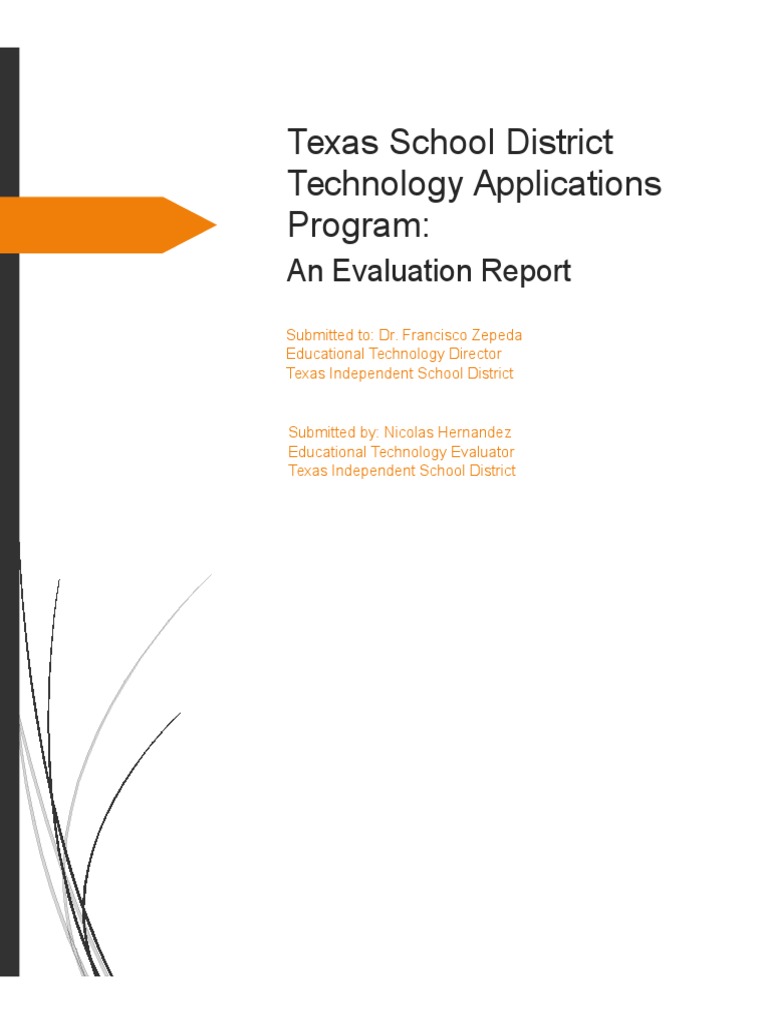 Technology Applications Program Evaluation Pdf