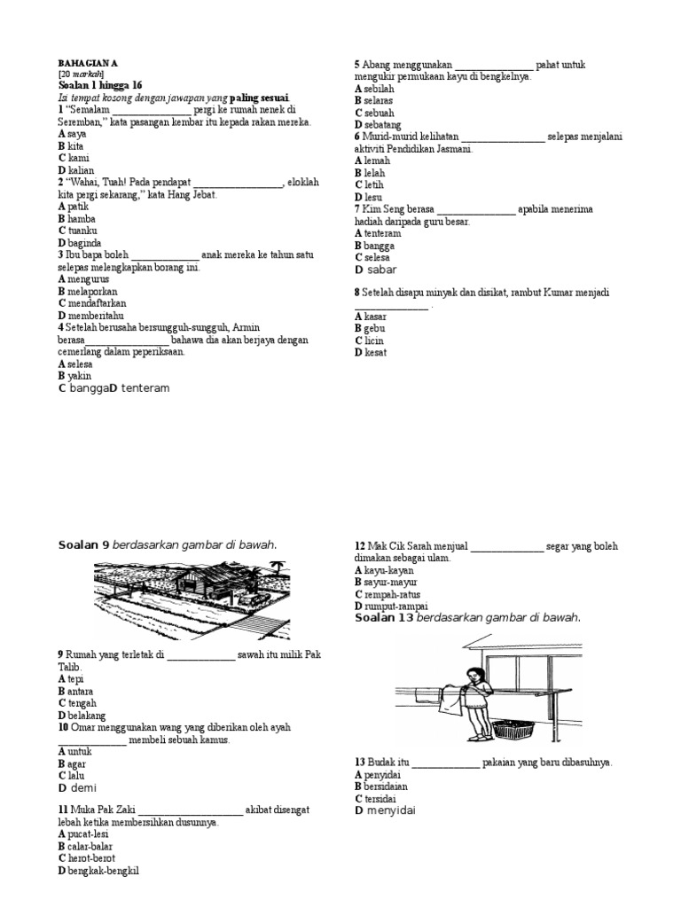Latihan BM Tahap 2 | PDF
