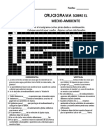 Crucigrama Medio Ambiente