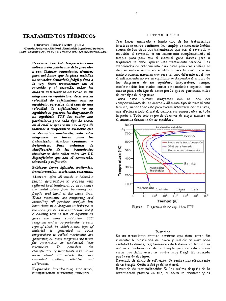 Diagramas TTT | PDF | Tratamiento a base de calor | Acero