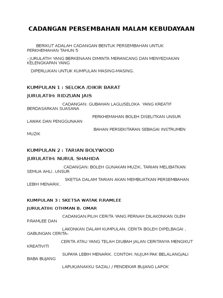 Tema Malam Kebudayaan Perkhemahan Pdf