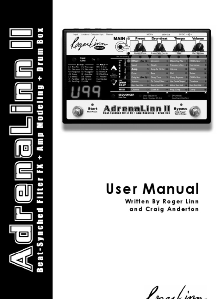 AdrenaLinn II Manual | Synthesizer | Amplifier | Free 30-day Trial | Scribd