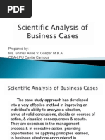 Scientific Analysis of Business Cases