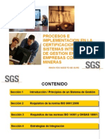 1) Procesos e Implementacion Certificacion en Sistemas Integrados Gestion Empresas (Roger Julca - SGS)