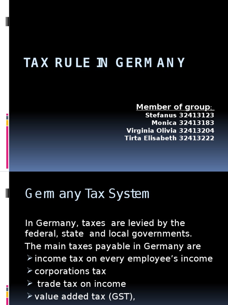 Germany Tax System.pptx | Permanent Establishment | Expense