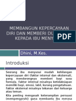 Membangun Kepercayaan Diri Dan Memberi Dukungan Kepada Ibu