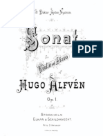 Alfven - Sonata for Violin and Piano - Score