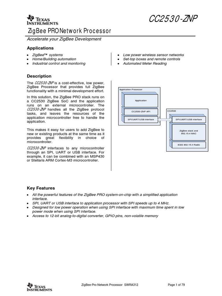 CC2530 ZNP Interface Specification | PDF | Application Programming ...