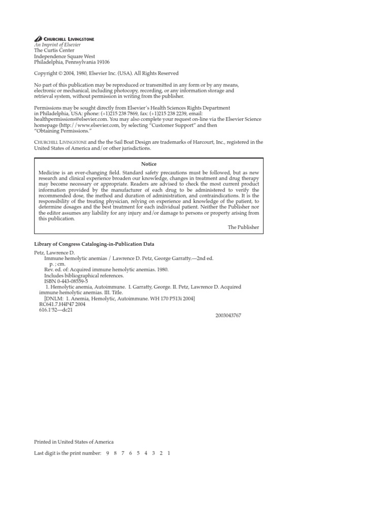 Immune Hemolytic Anemias Anemia Blood