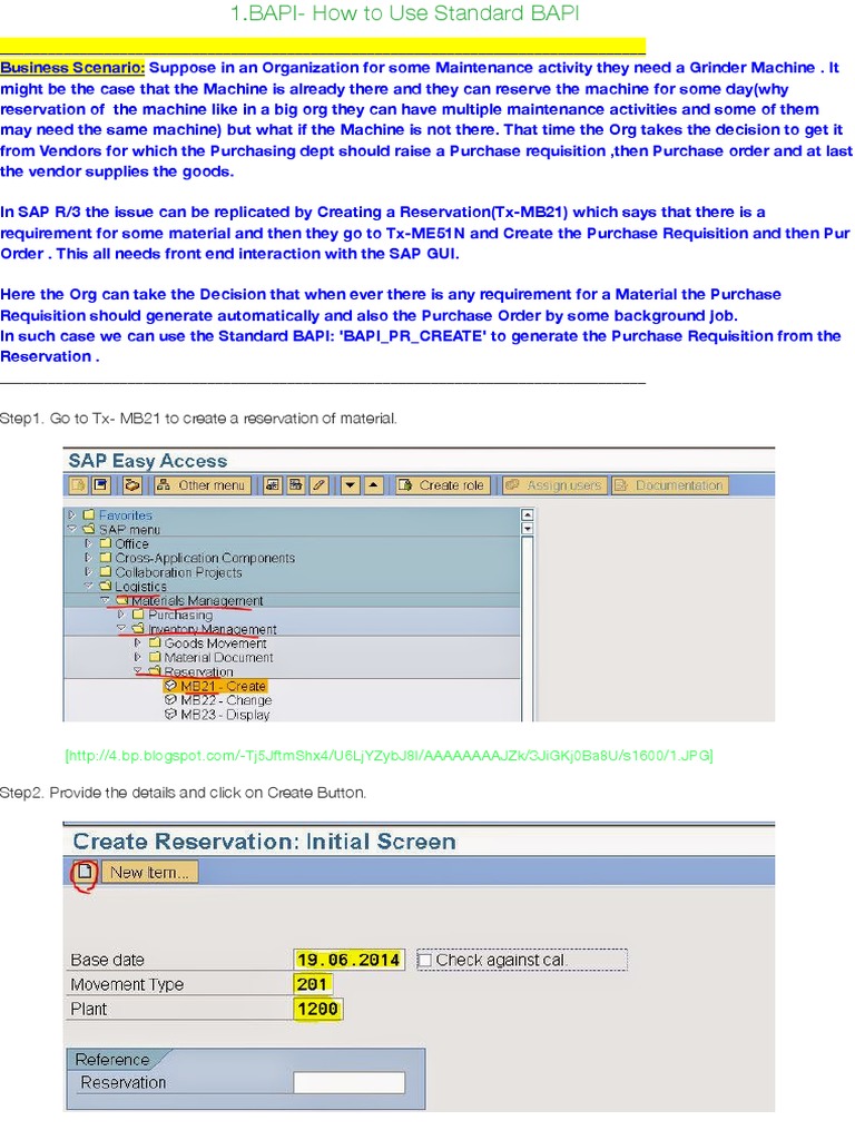 1.BAPI How to Use Standard BAPI Information Technology Management