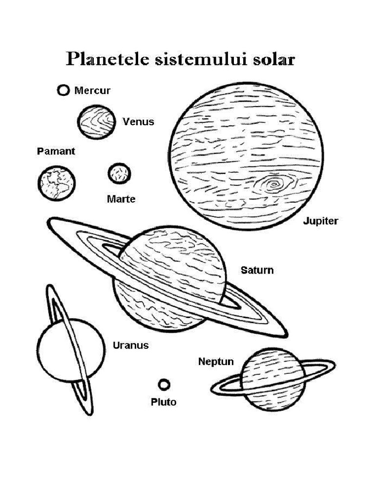 Fisa De Lucru Planetele Sistemului Solar Planetele Sistemului Solar Planse Colorat | PDF