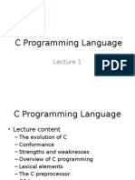 C Programming Language - Lecture 1
