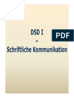DSD I Schriftliche Kommunikation 