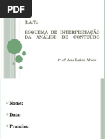 TAT - Esquema de Interpretação Da Análise de Conteúdo