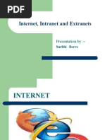 Internet, Intranet and Extranets: Presentation By