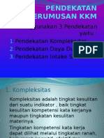 Pendekatan Perumusan KKM